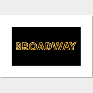 Broadway gold glitter Posters and Art